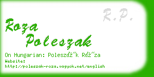 roza poleszak business card